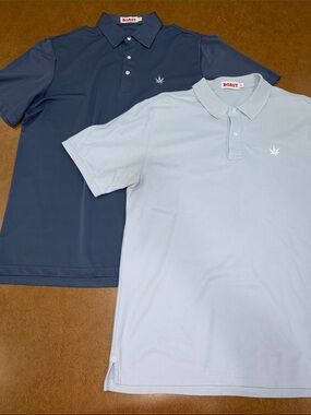 BOAST Lot of 2 • Men’s Polo Shirt in Light Blue and Navy - Classic Short Sleeve